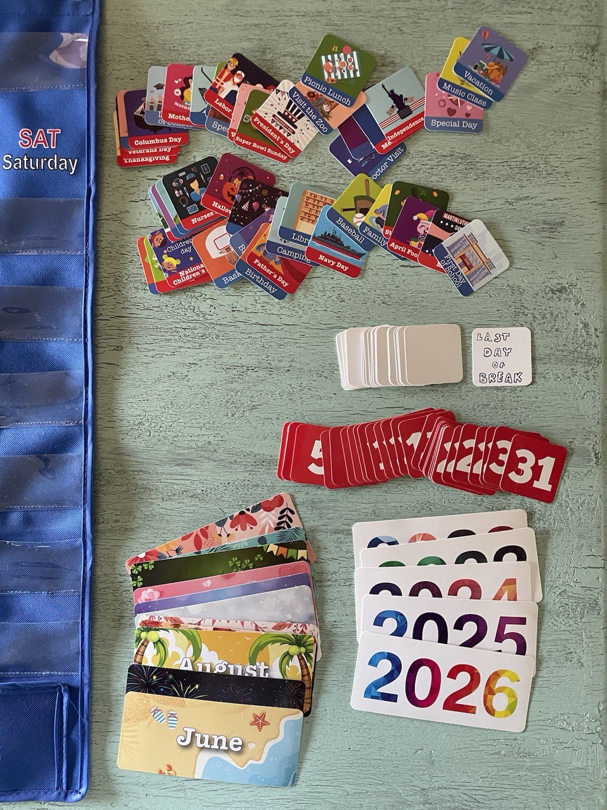 Hanging Monthly Calendar. Learning for Home Classroom, School. Great Condition!