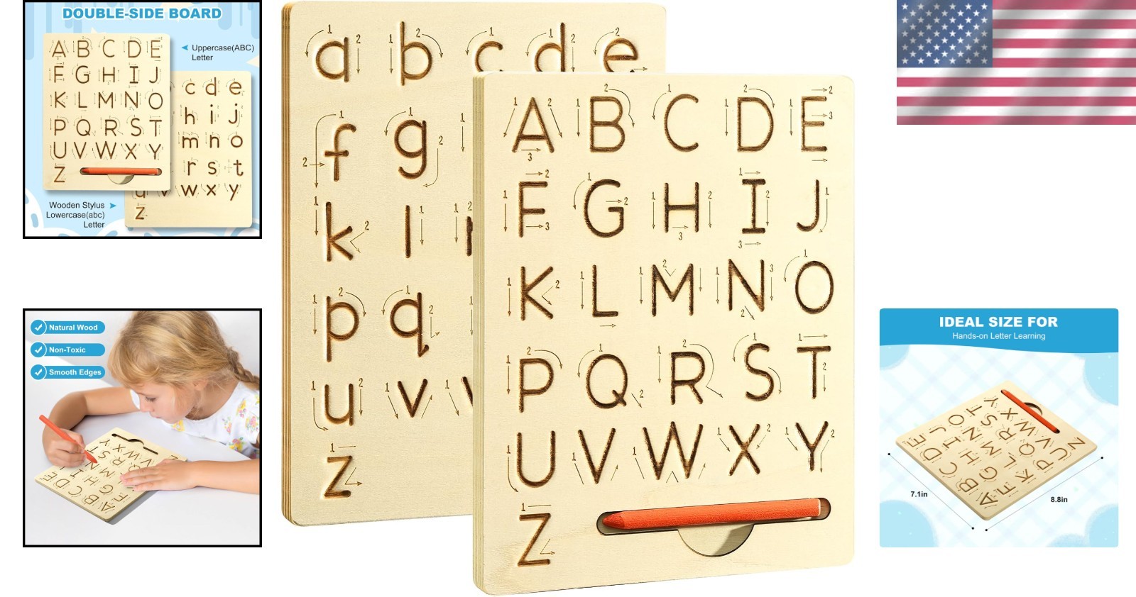 Portable Double-Sided Handwriting Practice Board – Fun Learning for Toddlers