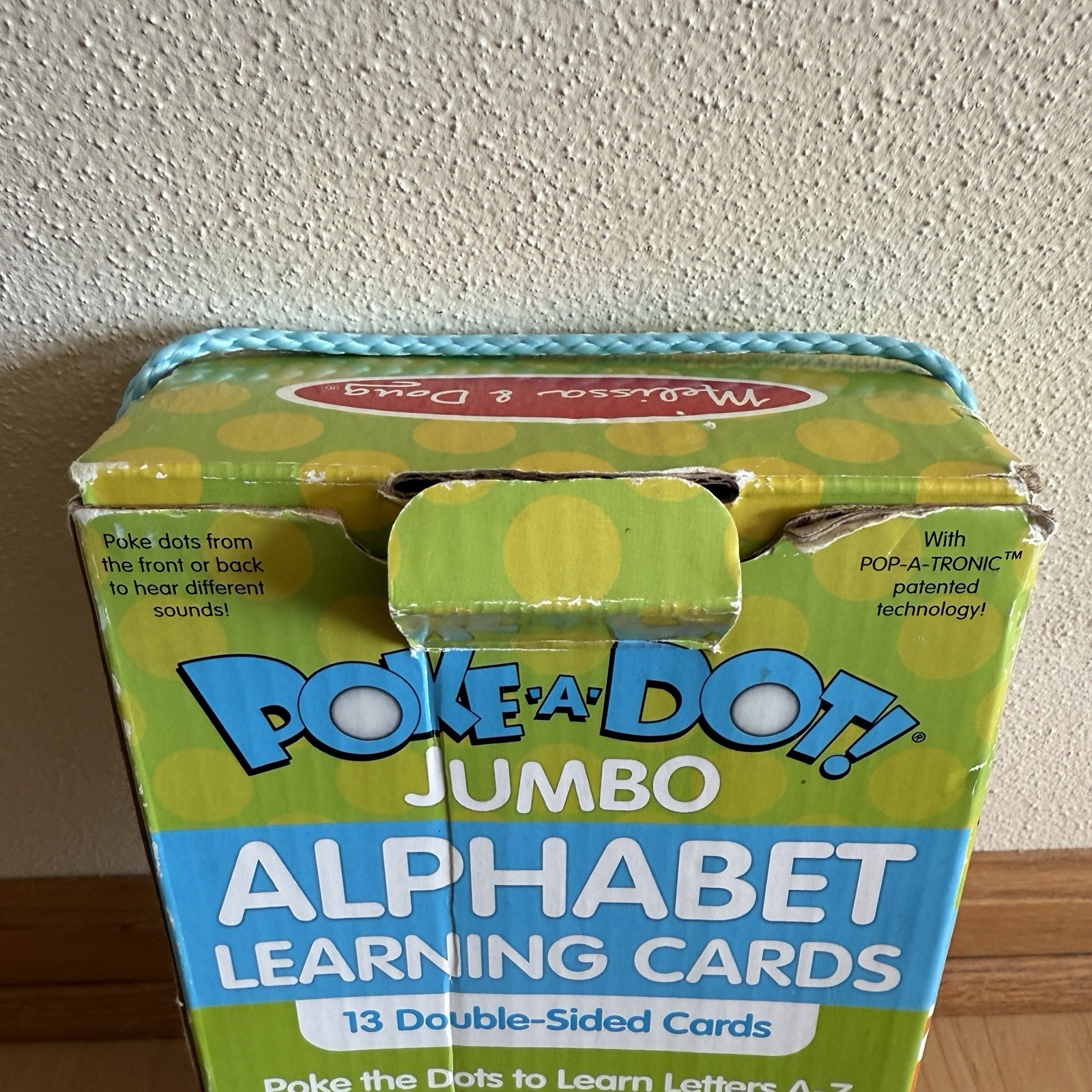 Melissa & Doug POKE A DOT! Double-Sided Jumbo Alphabet Learning Cards, Ages 1-6