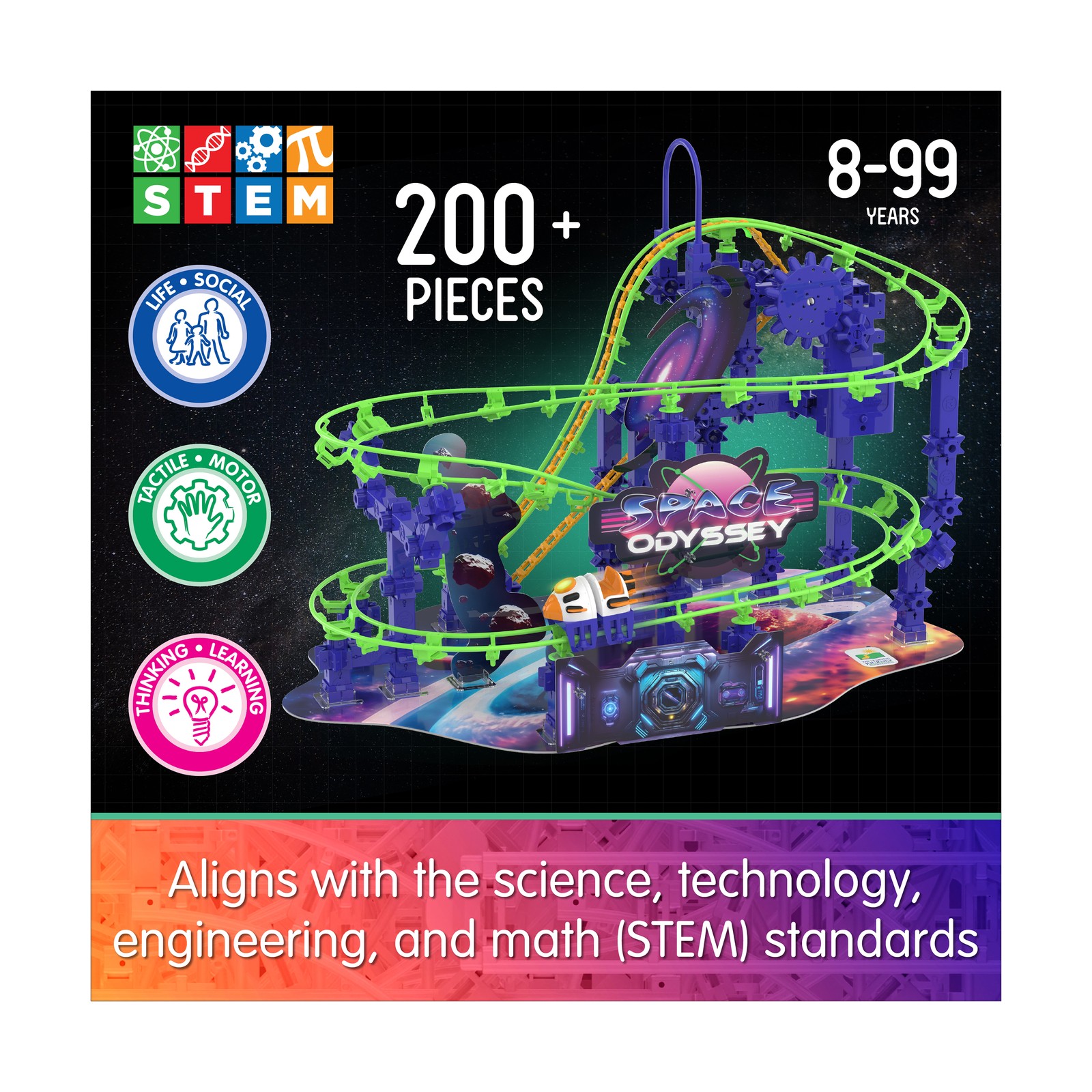 New – The Learning Journey Techno Trax – Space Odyssey: 200+ Pcs – Ages 8+