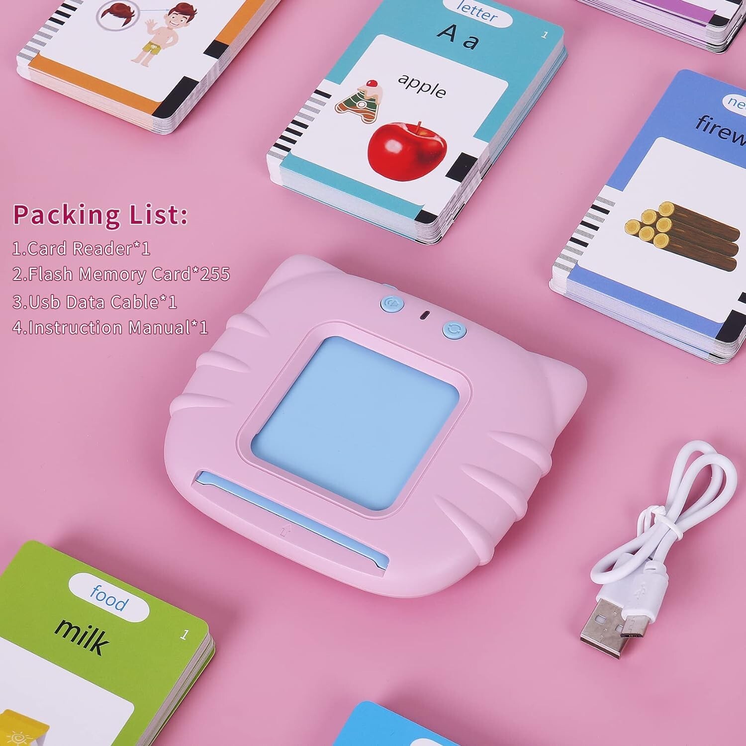 510 Sight Words Talking Flash Cards Toddler Toys Pocket Speech for Toddlers