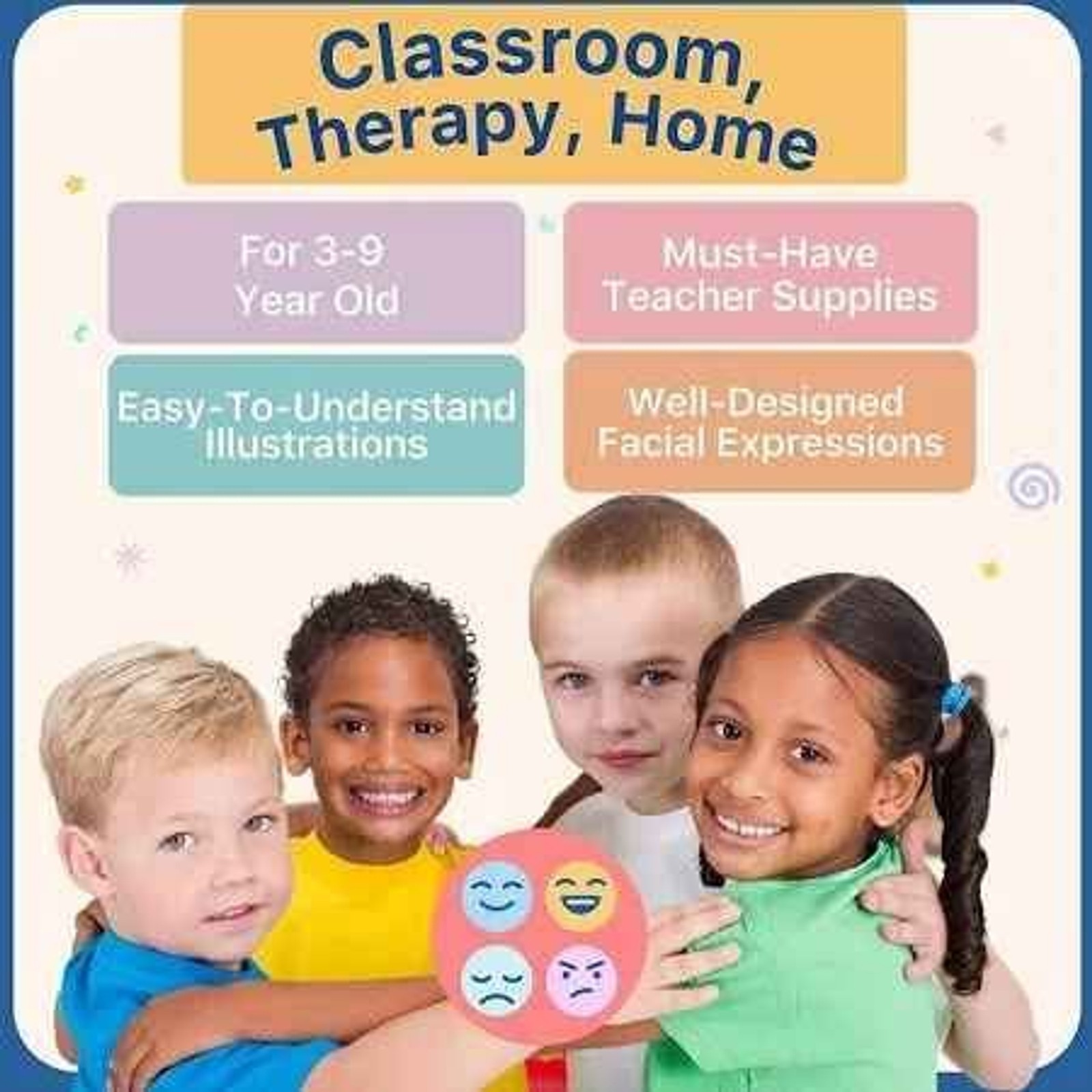 Color-Coded Feelings & Calming Poster – Kids Emotional Learning Tool