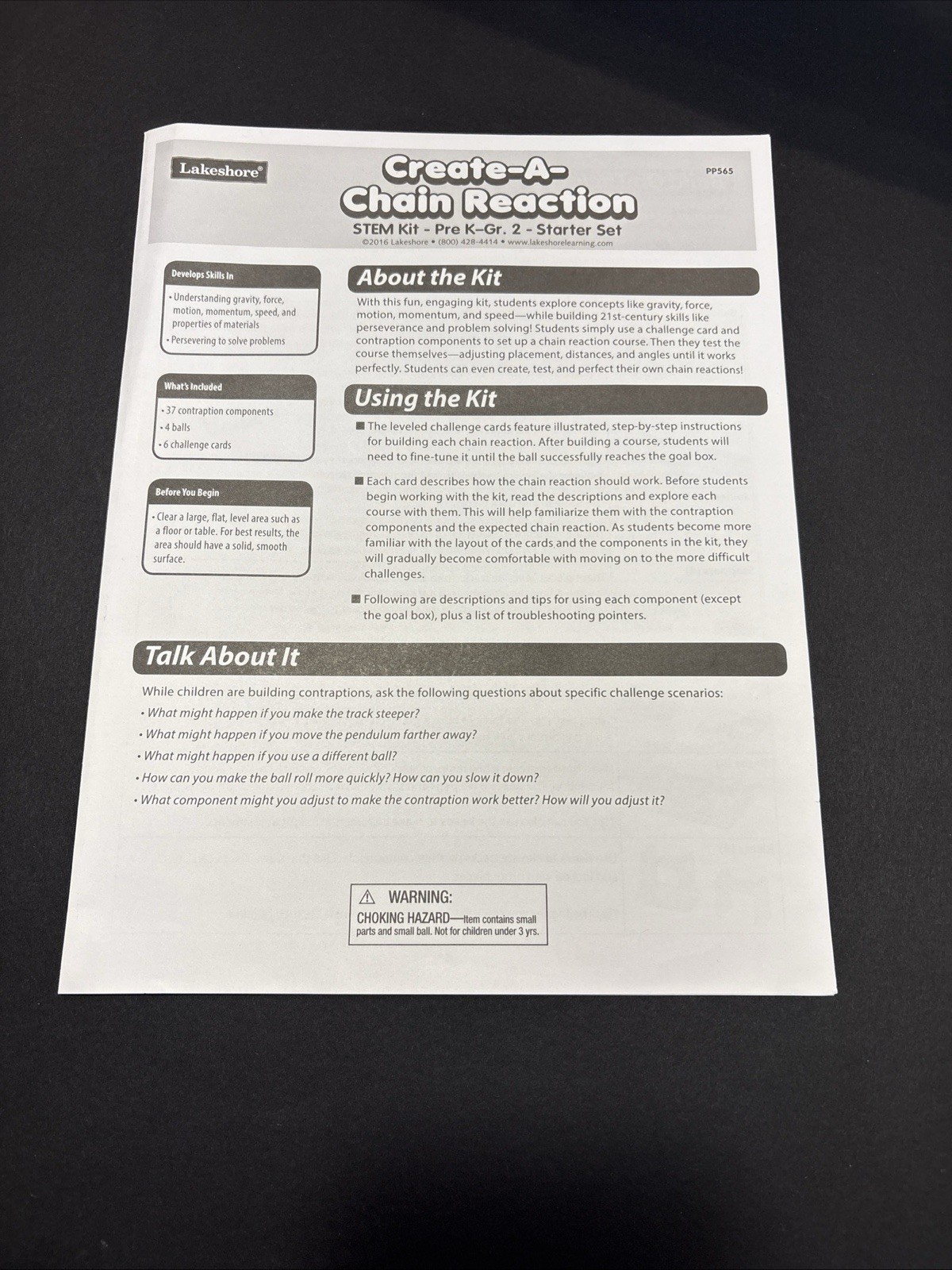 Lakeshore STEM Create-A-Chain Reaction Starter Set Children PreK-2nd grade