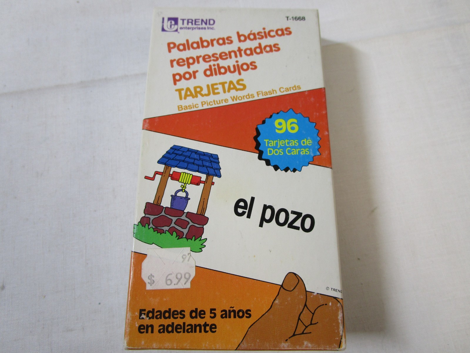 Vintage 1993 Trend Enterprises Inc Spanish Flash Cards T-1668