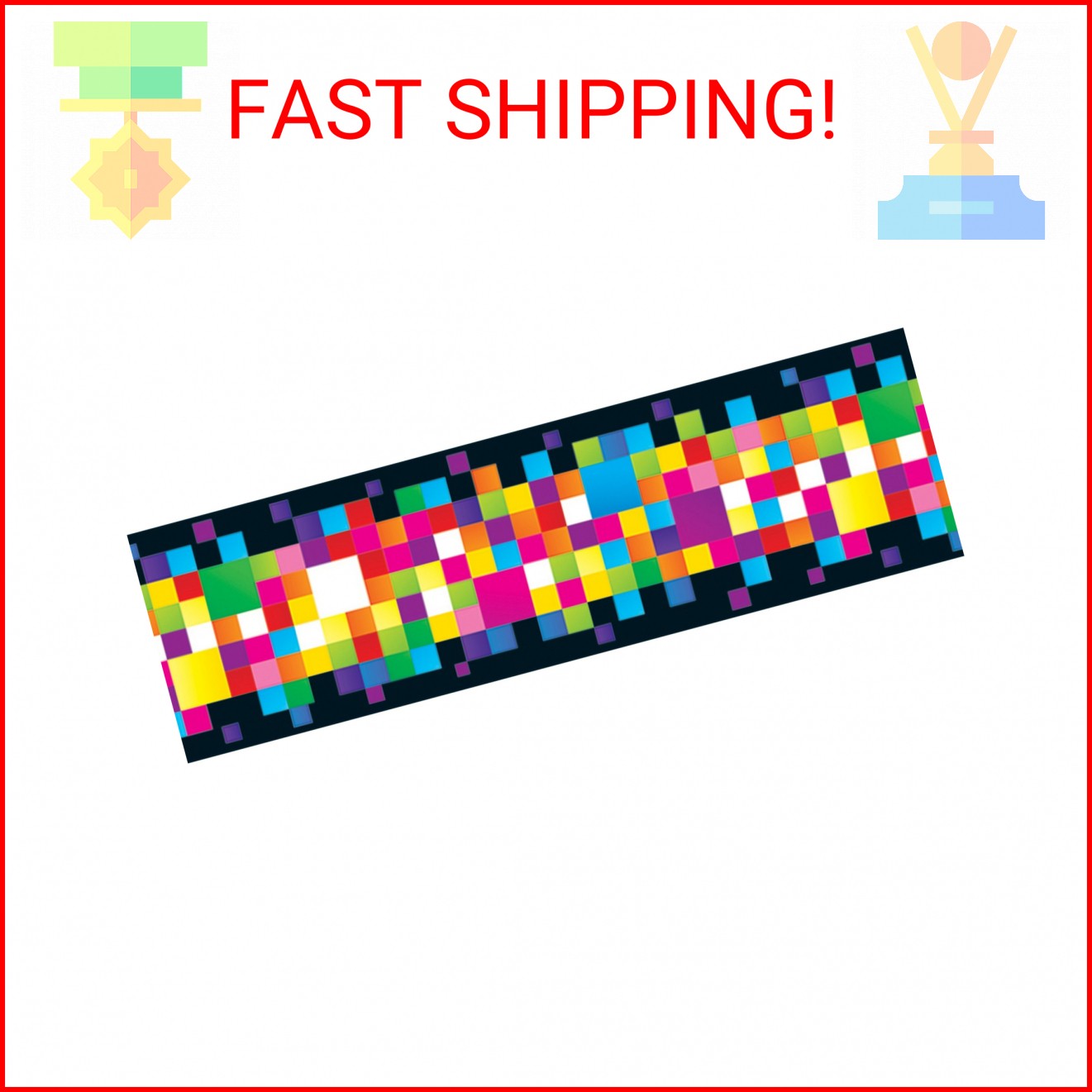 TREND enterprises, Inc. Pixels Bolder Borders; 11 Multicolor cardstock Decorativ