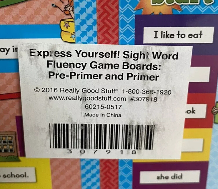 Really Good Stuff Express Yourself 6 Sight Word Games New In Box