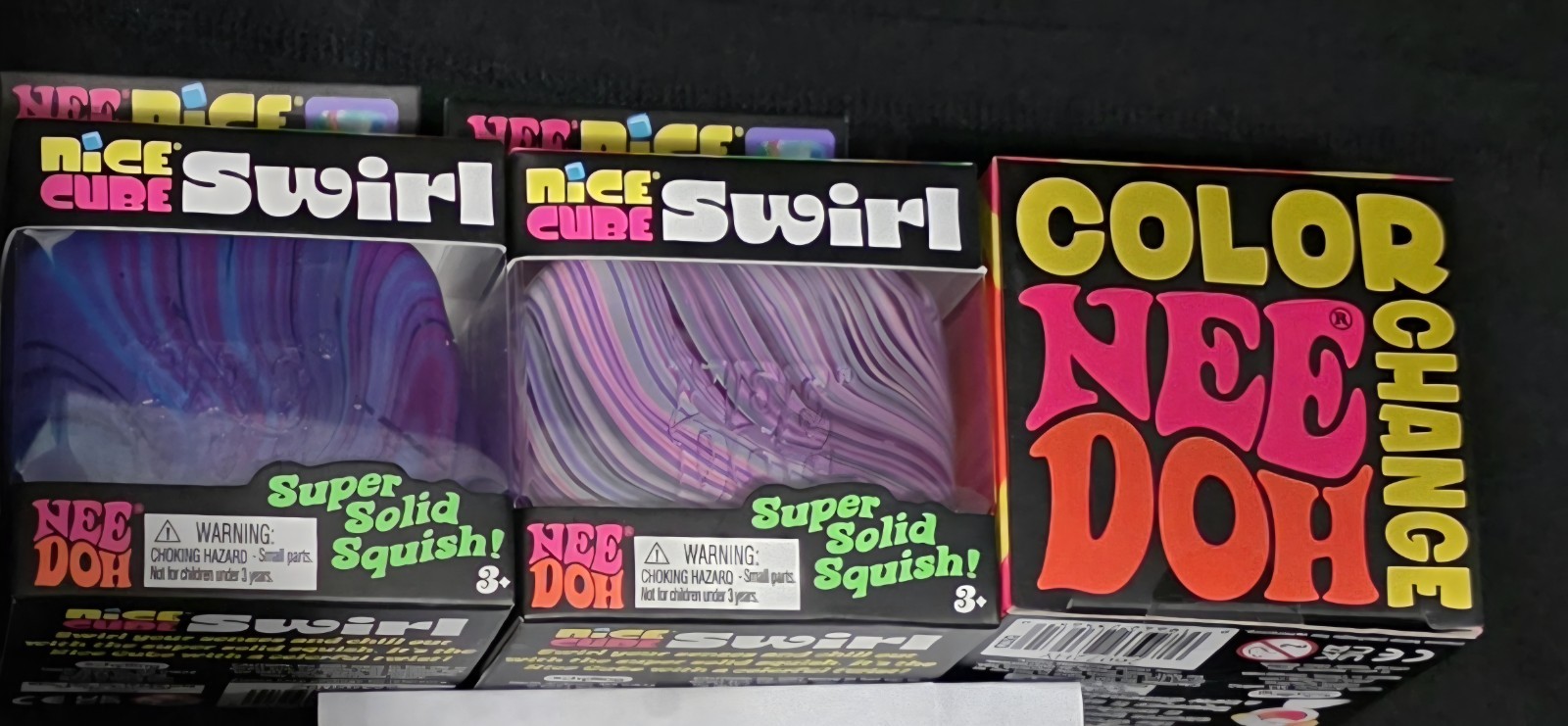 Needoh 3 Pack 2 Cube Swirls And A Color Changing