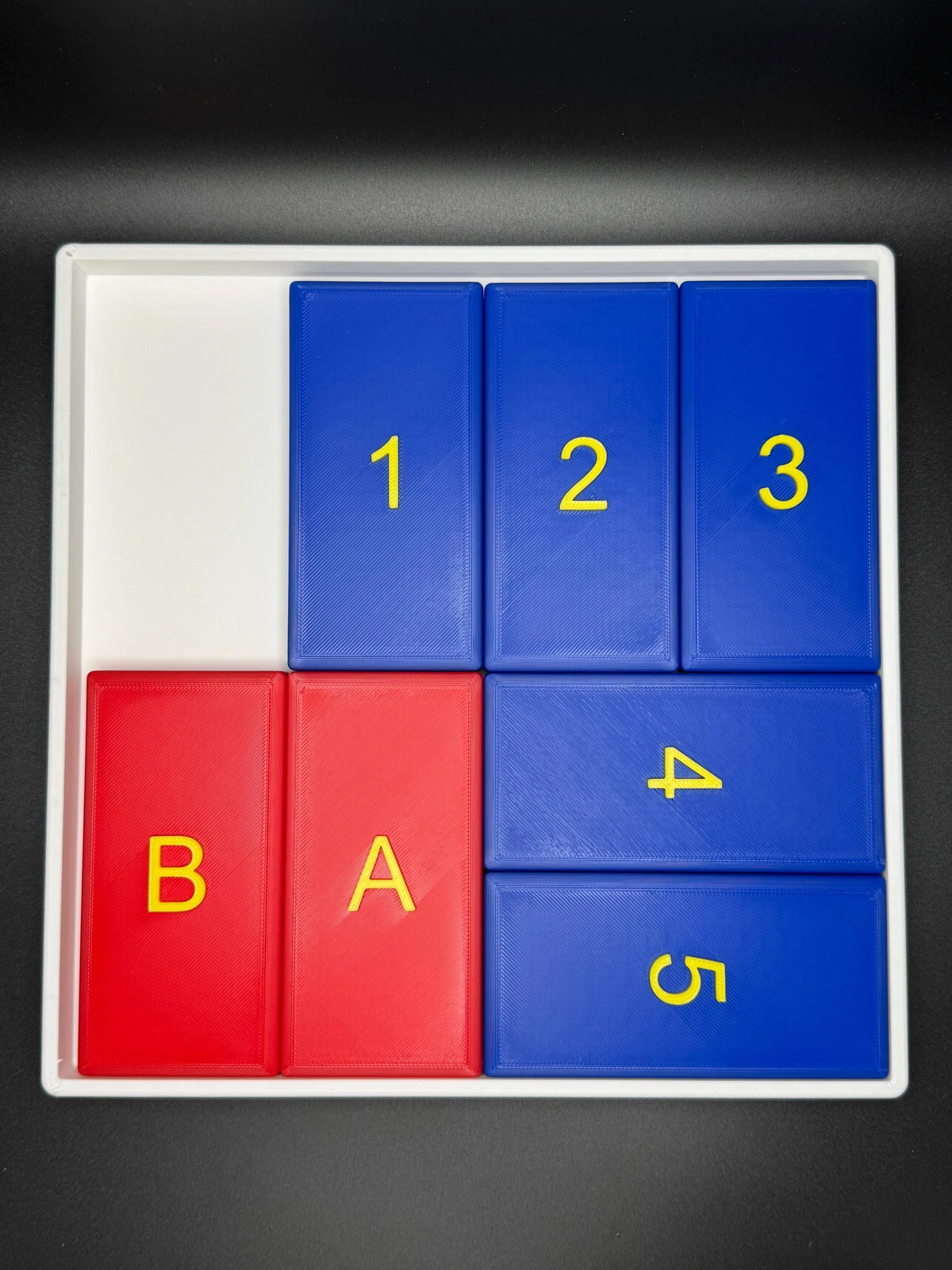 The A and B Puzzle – Modern Recreation of a Classic Sliding Puzzle – Large 3D