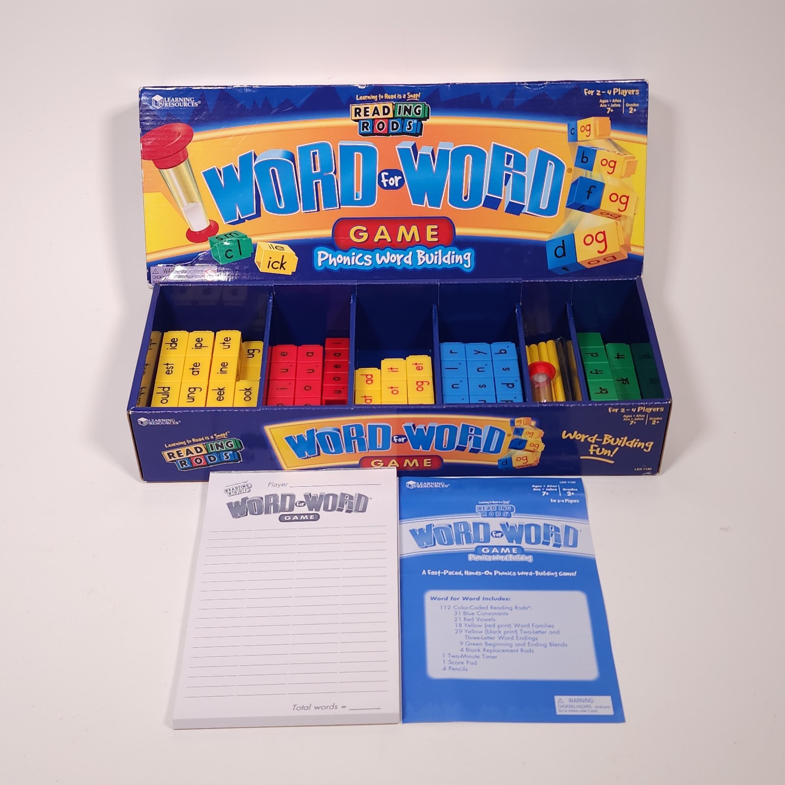 Learning Resources Reading Rods Word for Word Phonics Hands On Game Homeschool