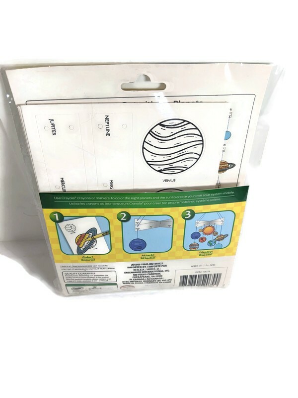 Crayola Solar System Mobile Creative Classroom Space Art Craft Project Ages 5+