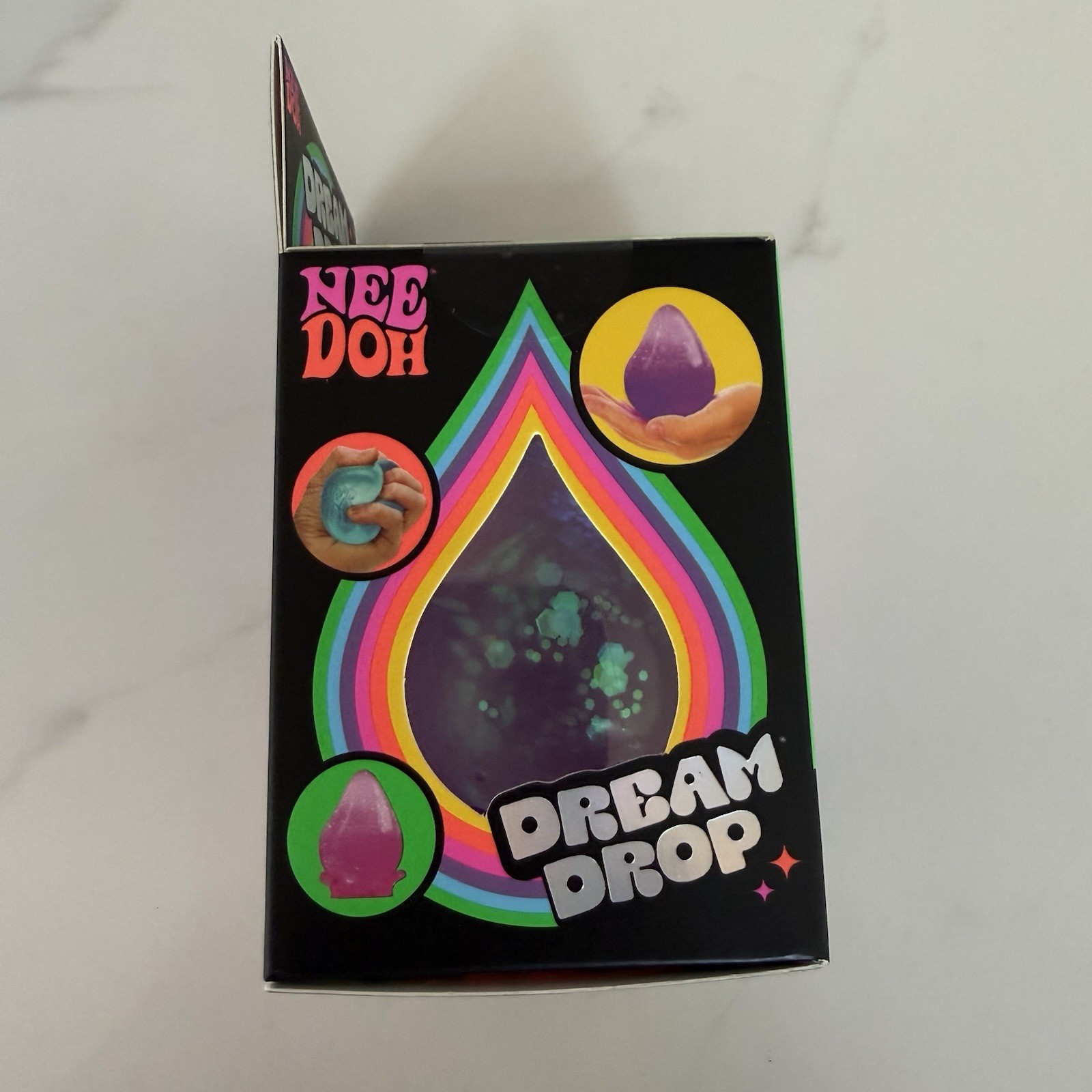 NEW NeeDoh Galactic Glow Dream Drop Purple Sparkly Squishy Toy – SHIPS SAME DAY