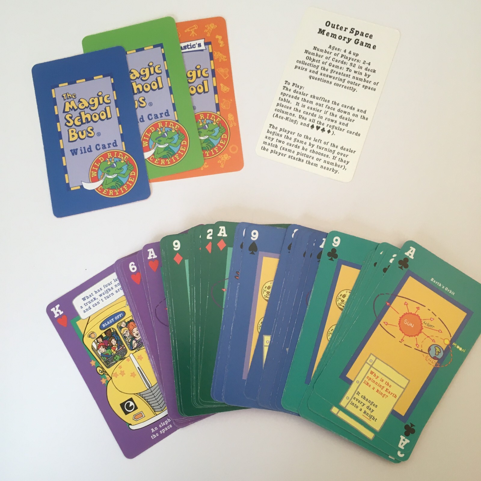 Scholastic’s The Magic School Bus Outer Space Memory Game Science Playing Cards