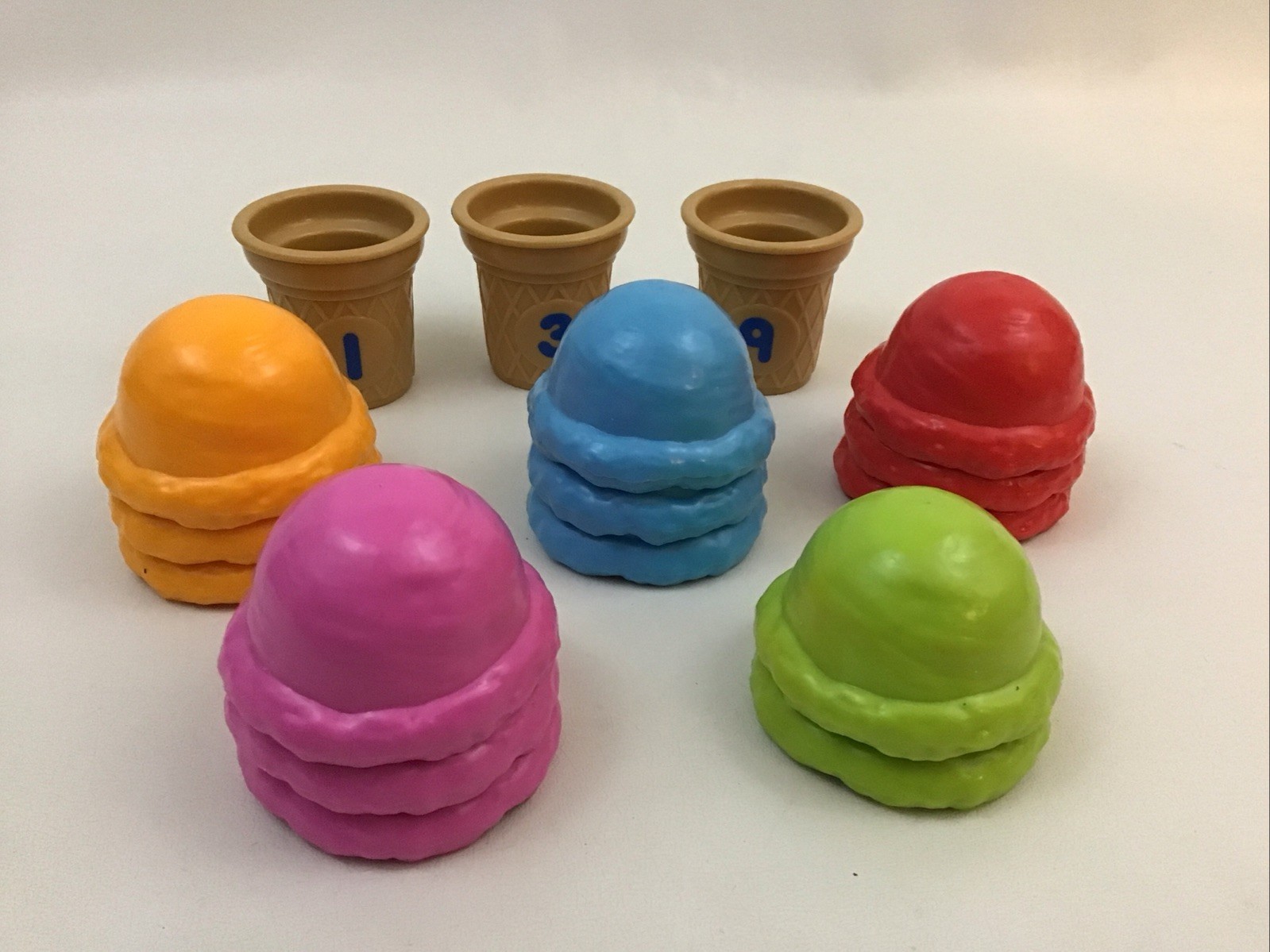 Lakeshore Counting Cones Colors Counting Pretend Food Replacement pcs Heavy LotH