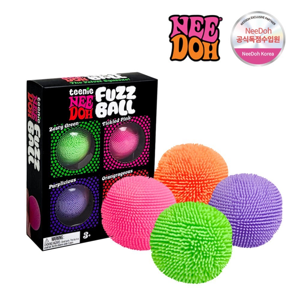 Nee Doh teenie fuzzball 4 pack