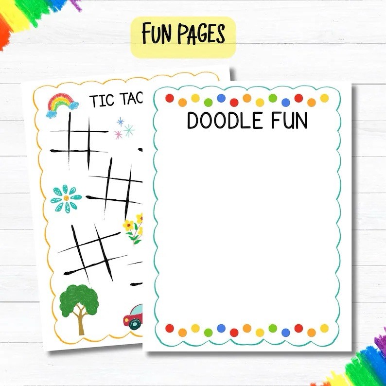 Personalized Coloring & Activity Book with Name Crayons, Alphabet, Multicolor
