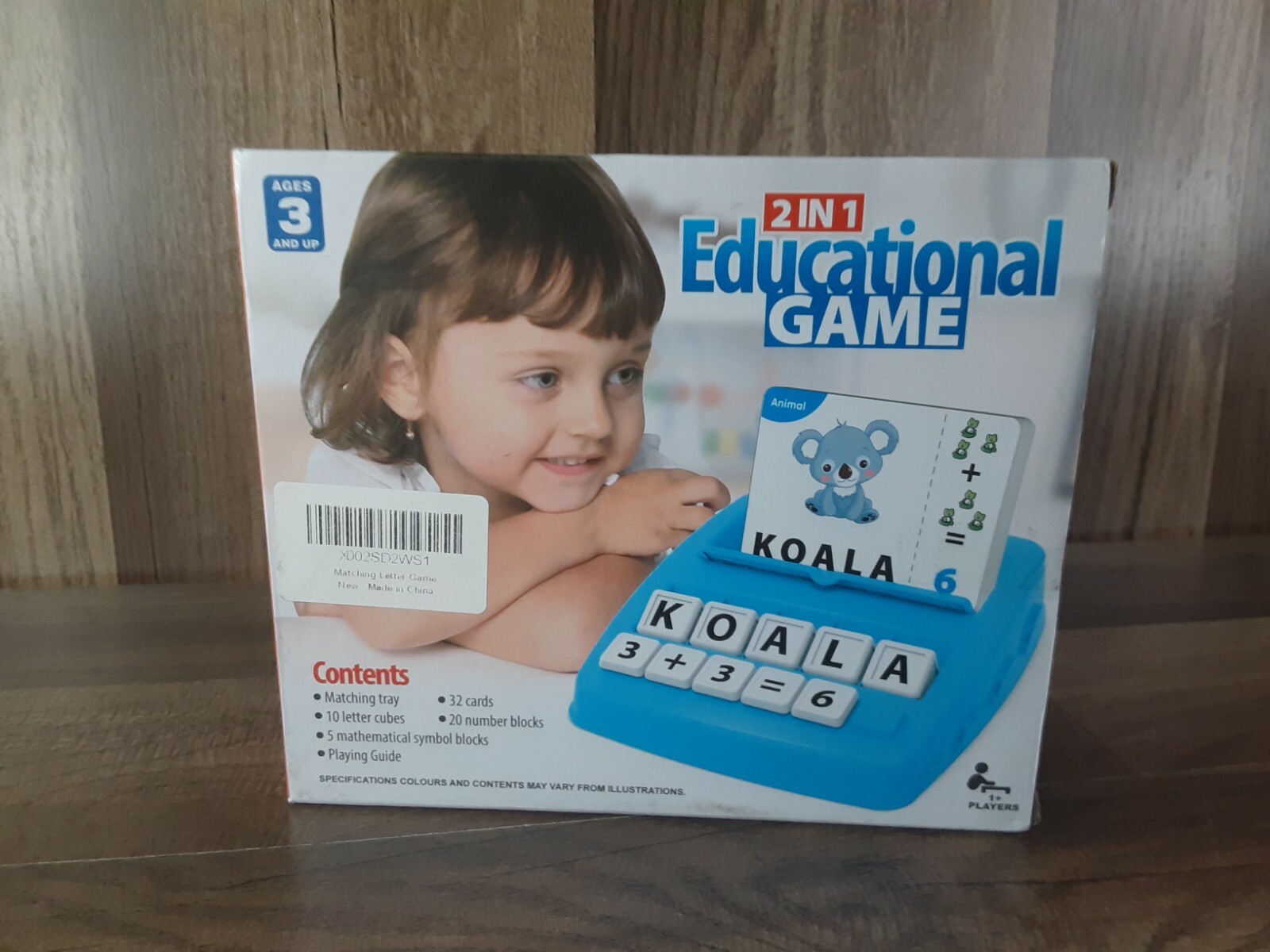 2 in 1 Educational game spelling math new in box. ages 3+ 1 to 4 players