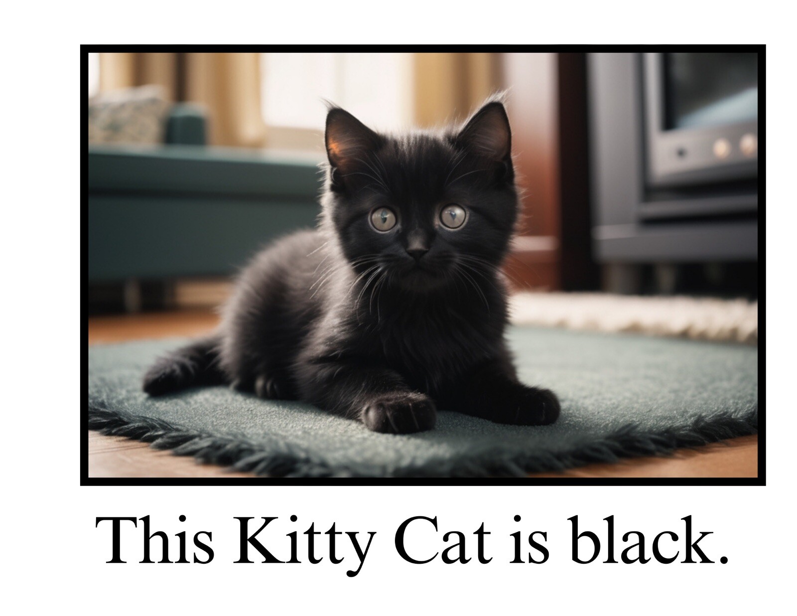 Black | Black Kitty Cat | LEARNING COLORS | Spiral Bound Picture Book
