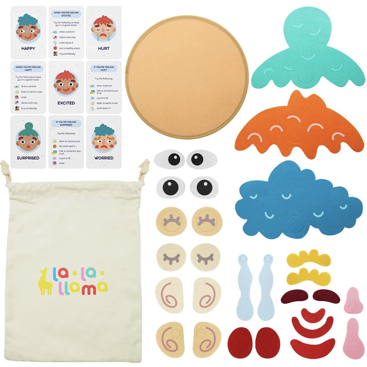 Social Emotional Game for Kids – Make Faces & Describe Feelings 9 Flashcards