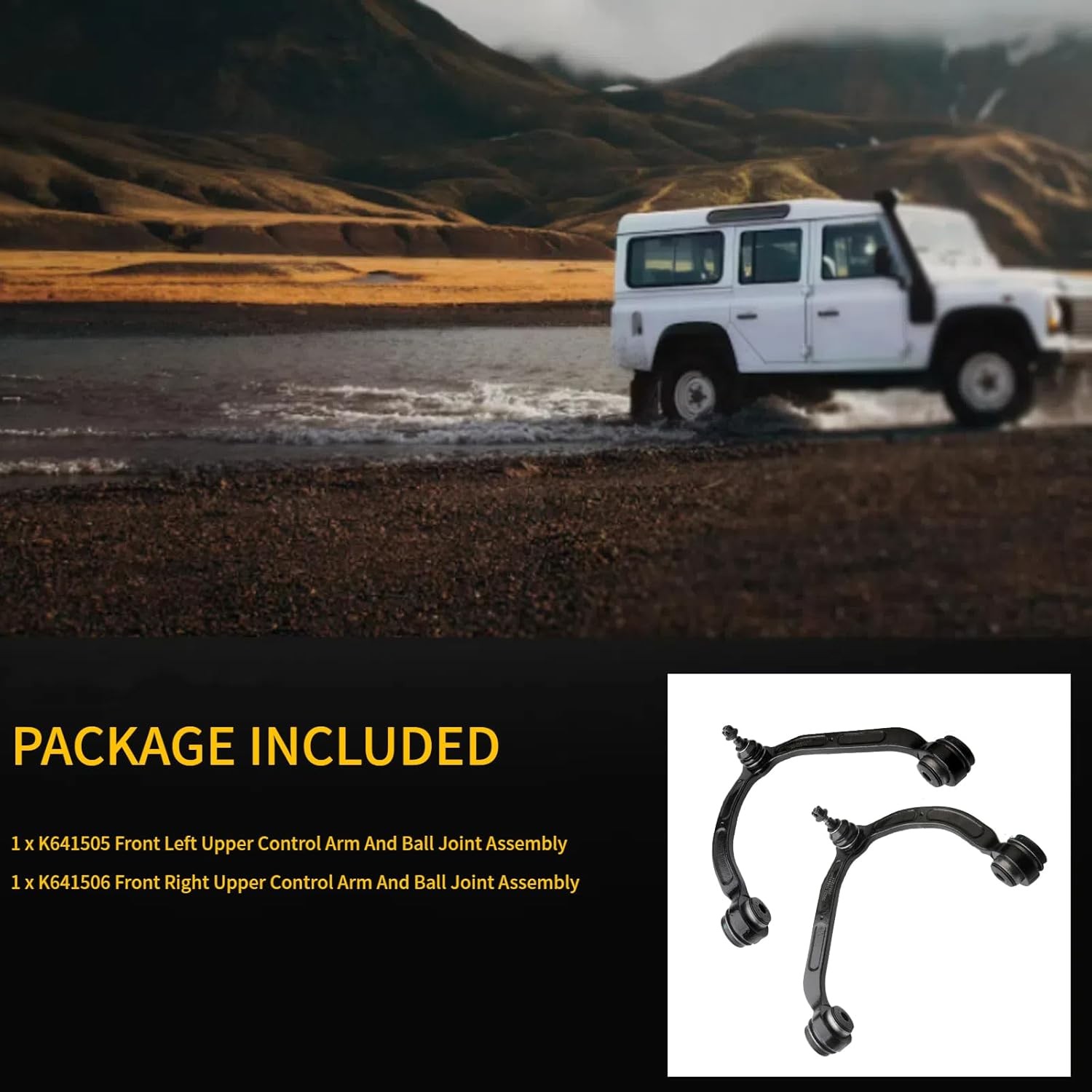 2pc Front Upper Control Arm Kit K641505 K641506 for Chevrolet Express 2500 3500