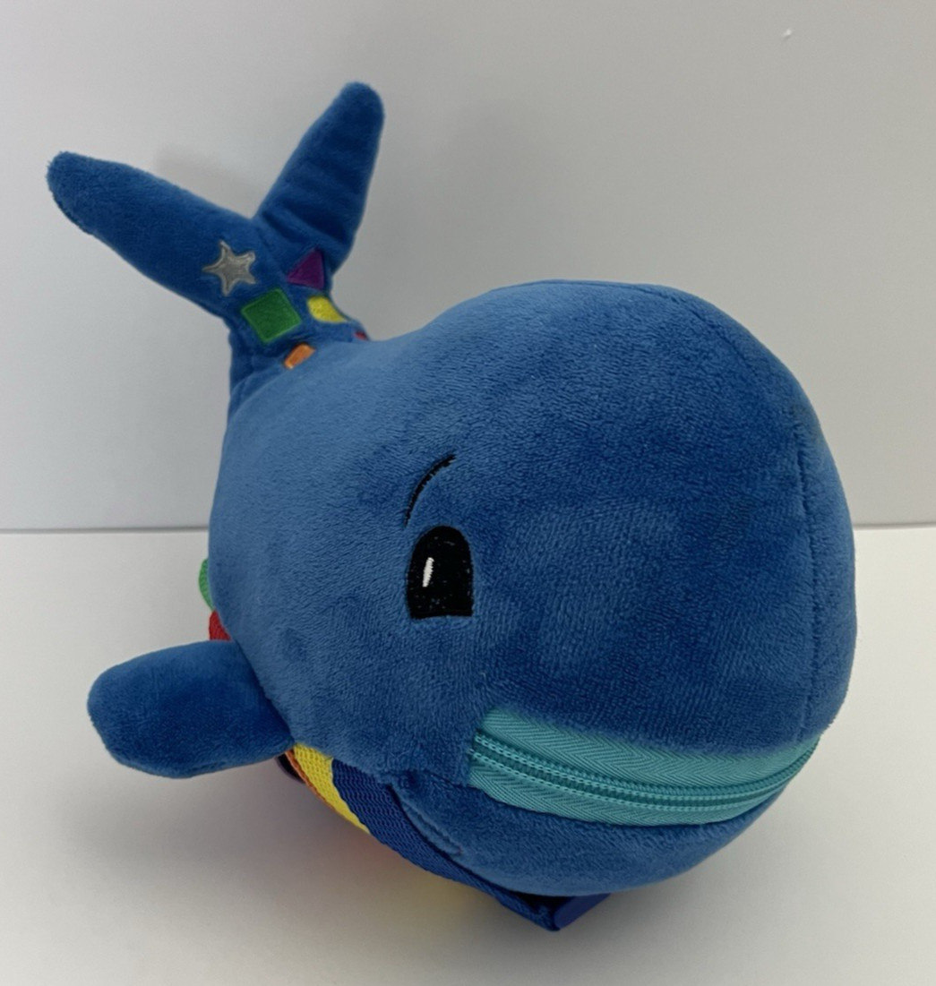 2021 Buckle Toys BLU the WHALE Plush 8” LEARN to BUCKLE Development Stuffed Toy