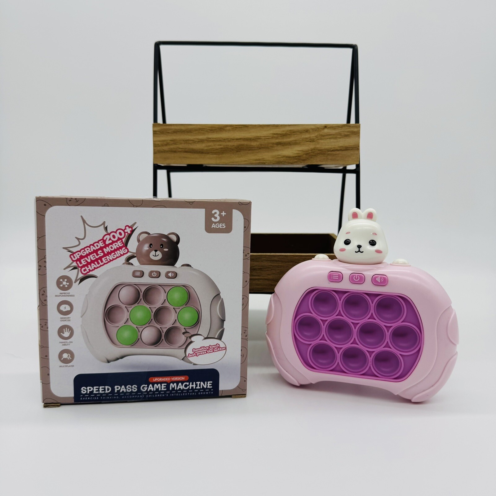 Speed Pass Game Machine Push Fidget Sensory Toy Game Cute Rabbit Bunny