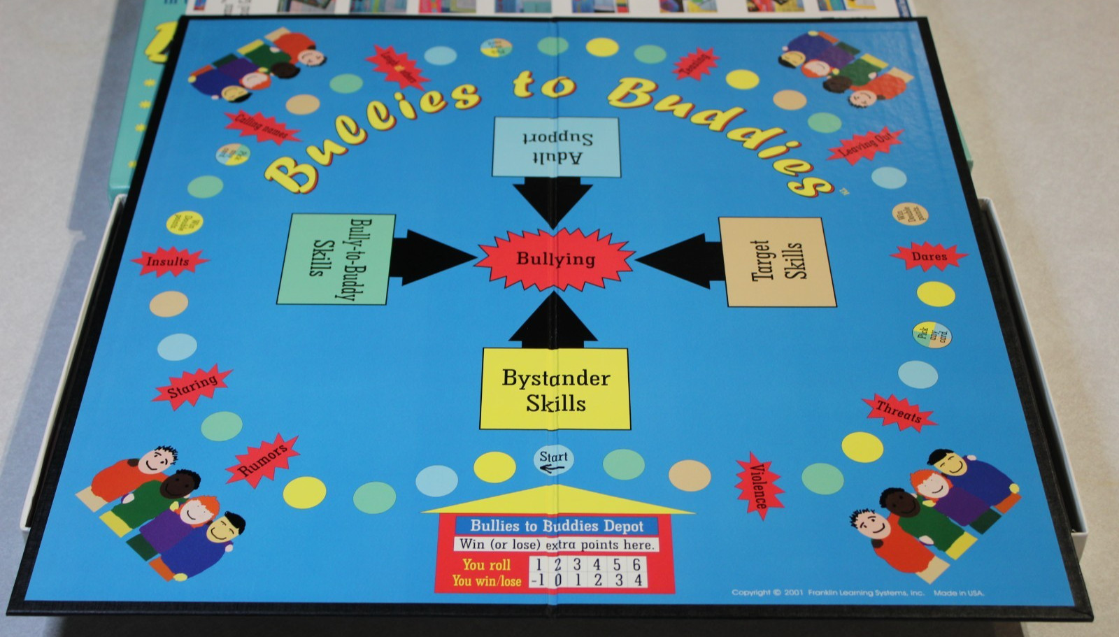 Homeschool Franklin Learning System Bullies to Buddies Interactive Board Game