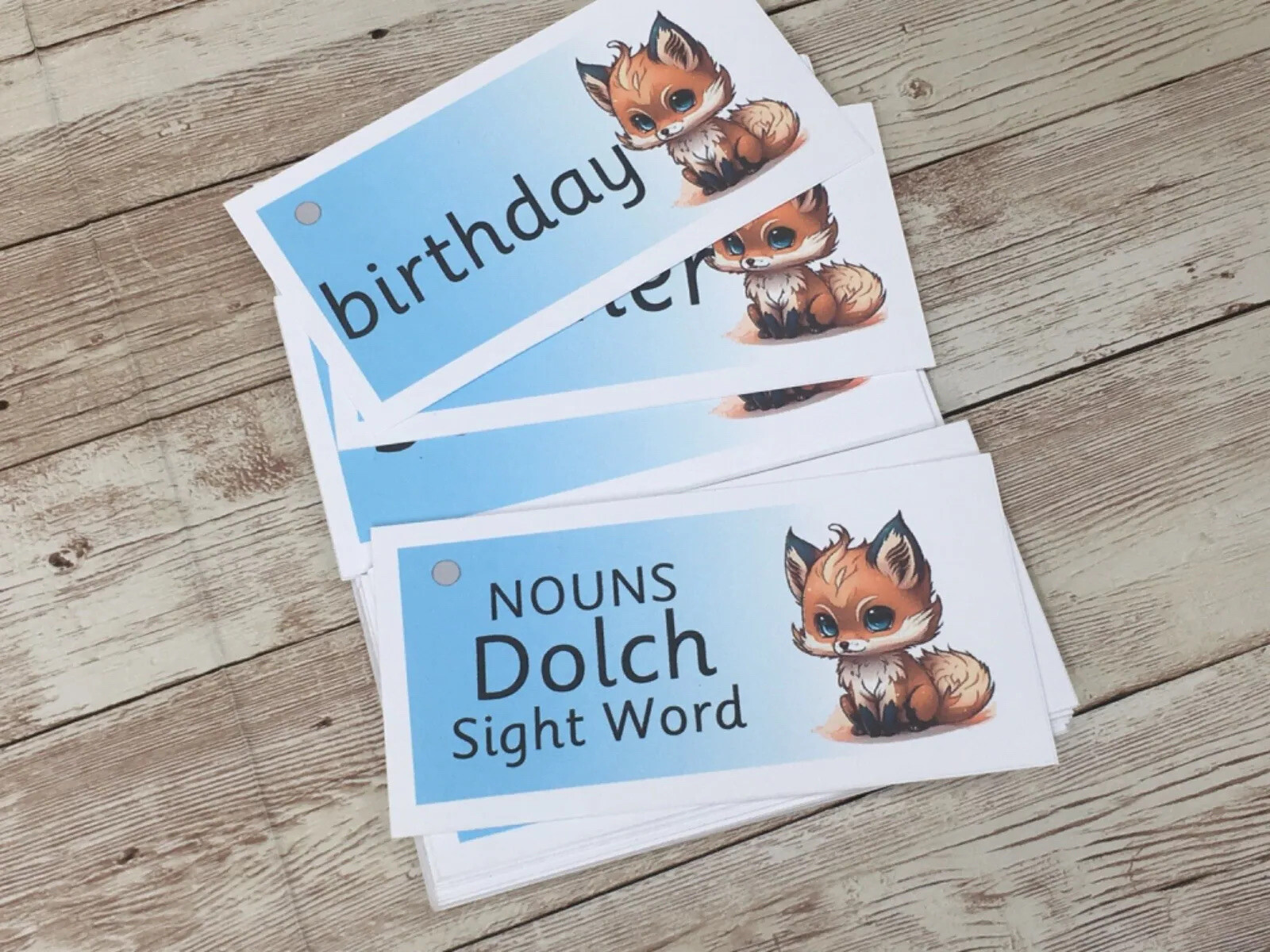DIY – [PRINTED] Complete Set – Literacy Learning Resource Dolch SightWord Uncut