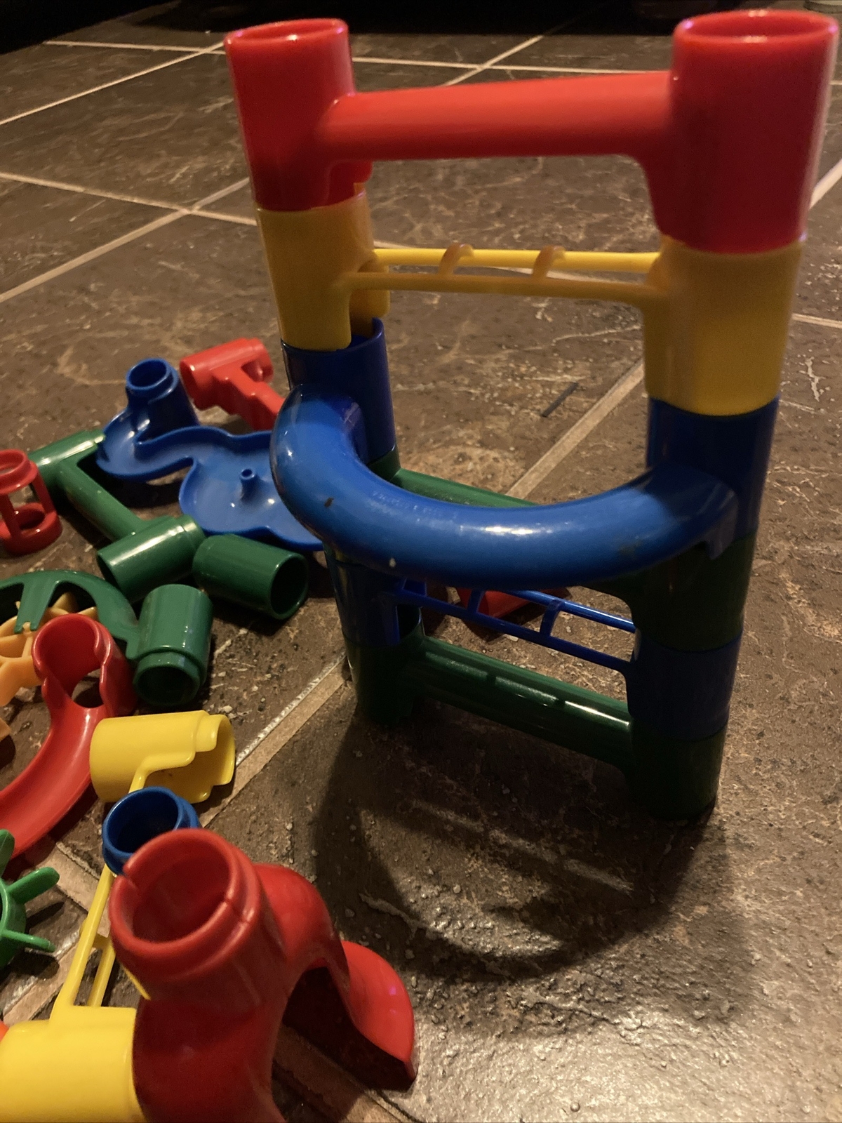 Marble Run Works Construction Toy Race Building Set Coaster Track Paths 70+PCS