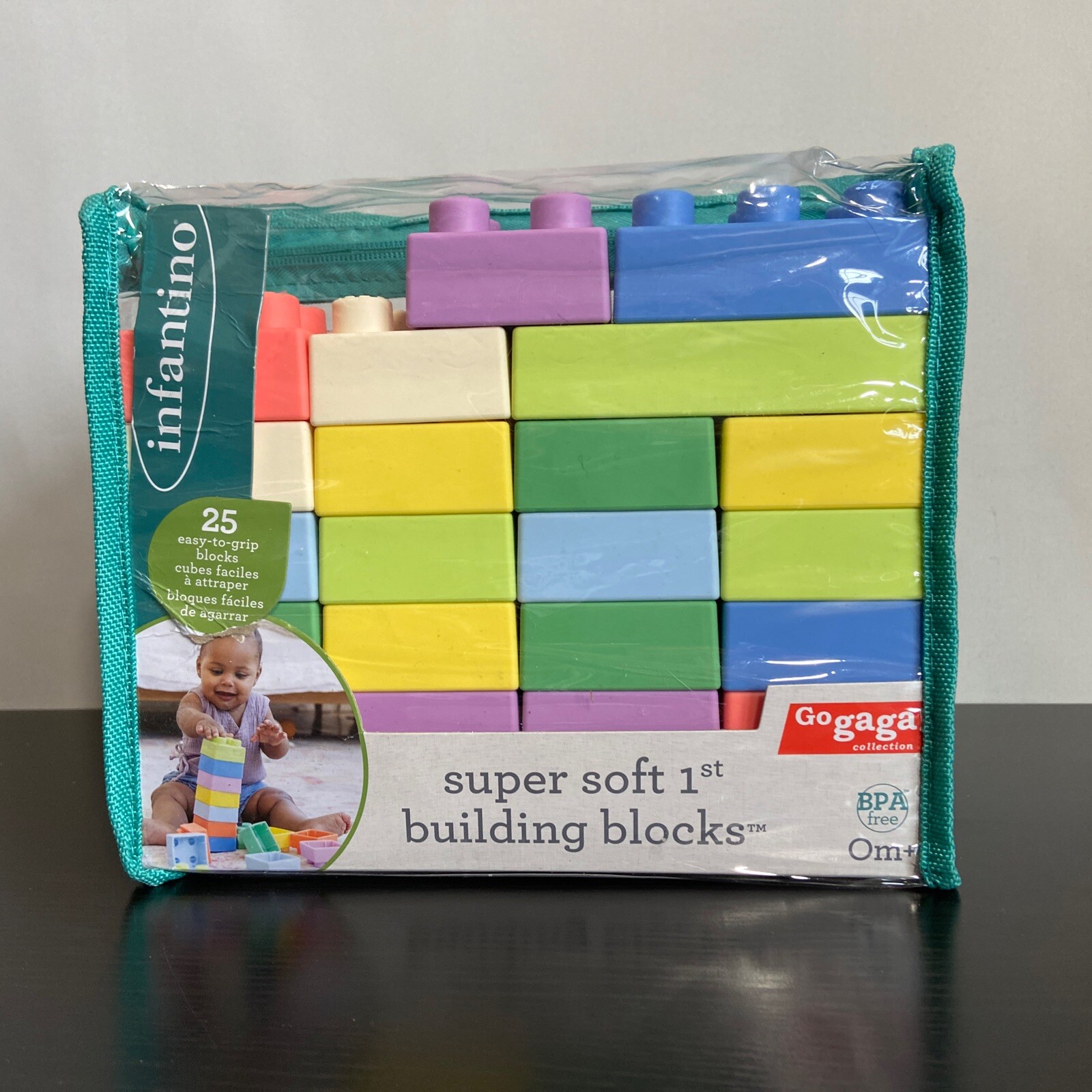 Infantino Super Soft Baby 1st Building Blocks Unisex Multicolor 25 Blocks
