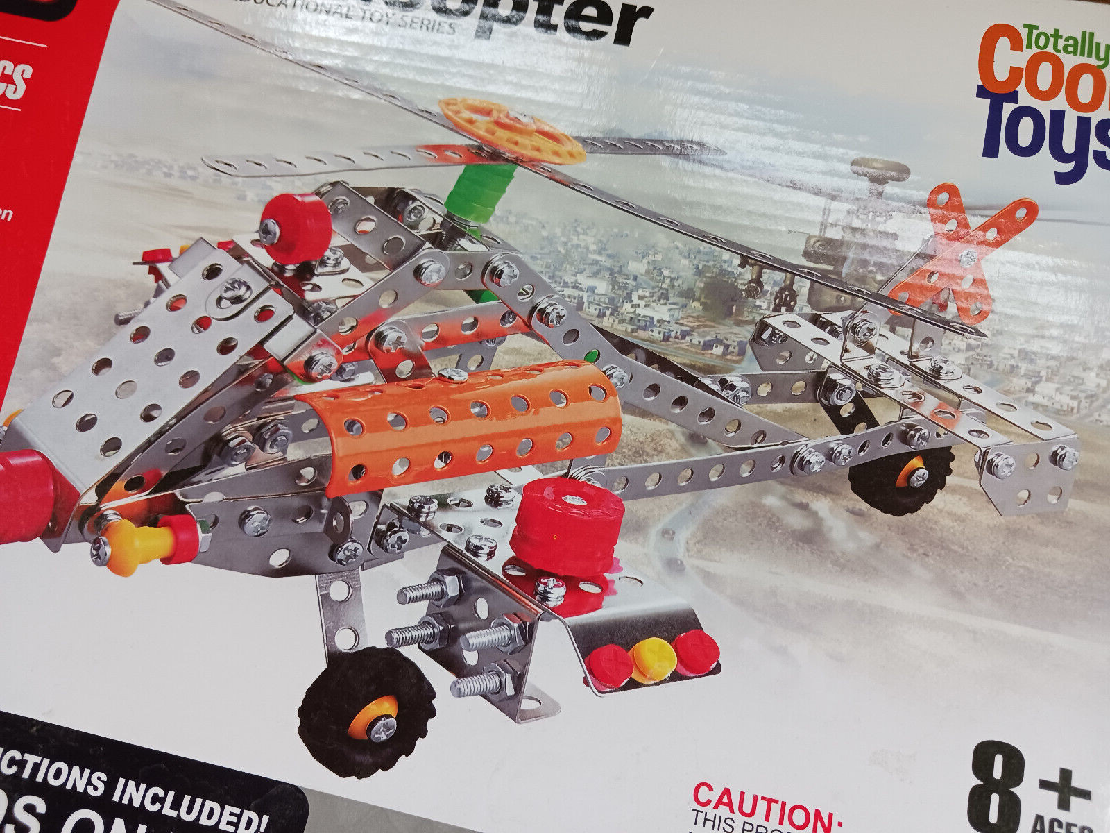 Assembly Alloy Toys Model HELICOPTER Kit 117 Pieces Totally Cool Toys NIB
