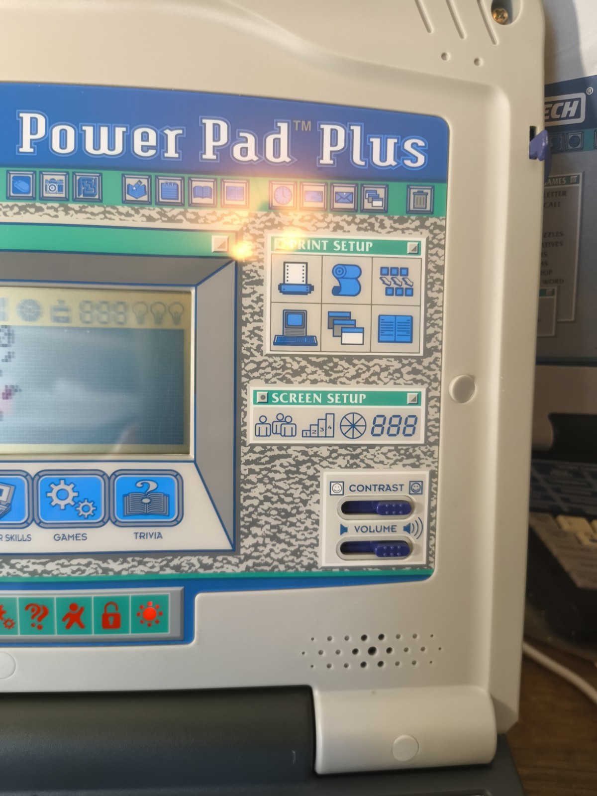VTech Pre-Computer Power Pad Pro Vintage Educational Laptop Toy Tested w Box