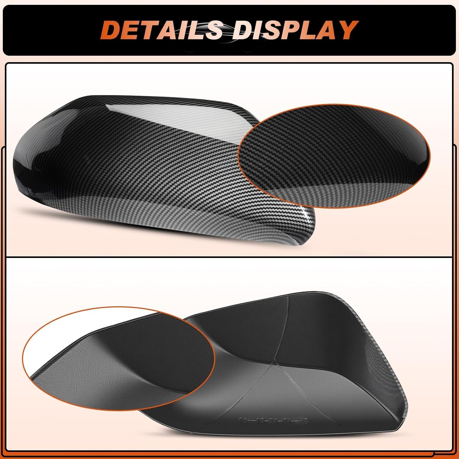 Mirror Cover Caps Compatible with Toyota Camry 2018 2019 2020 2021 2022 2023 …