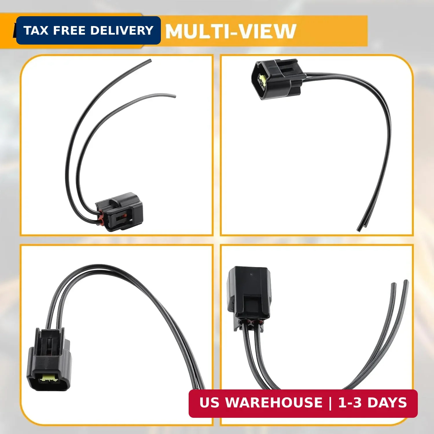 MOTOALL Ignition Coil Connector Plug Wire Harness Pigtail Wiring Loom 2-Way for