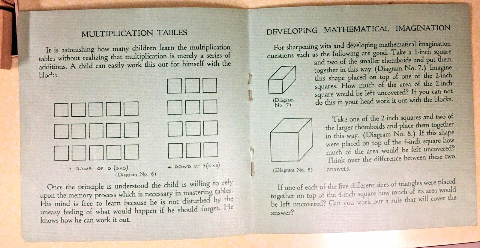 BOOLE BLOCKS educational toys historical vintage wooden with booklet