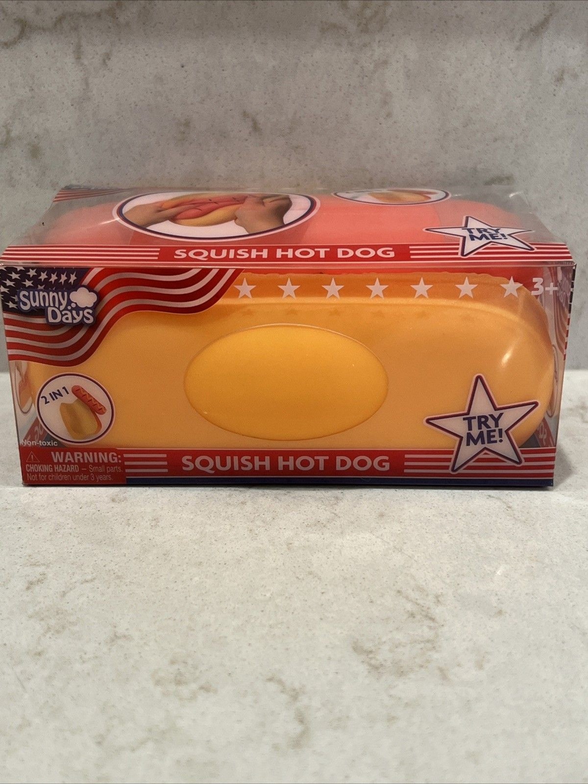 Sunny Days Squeeezy Hot Dog Fidget Toy