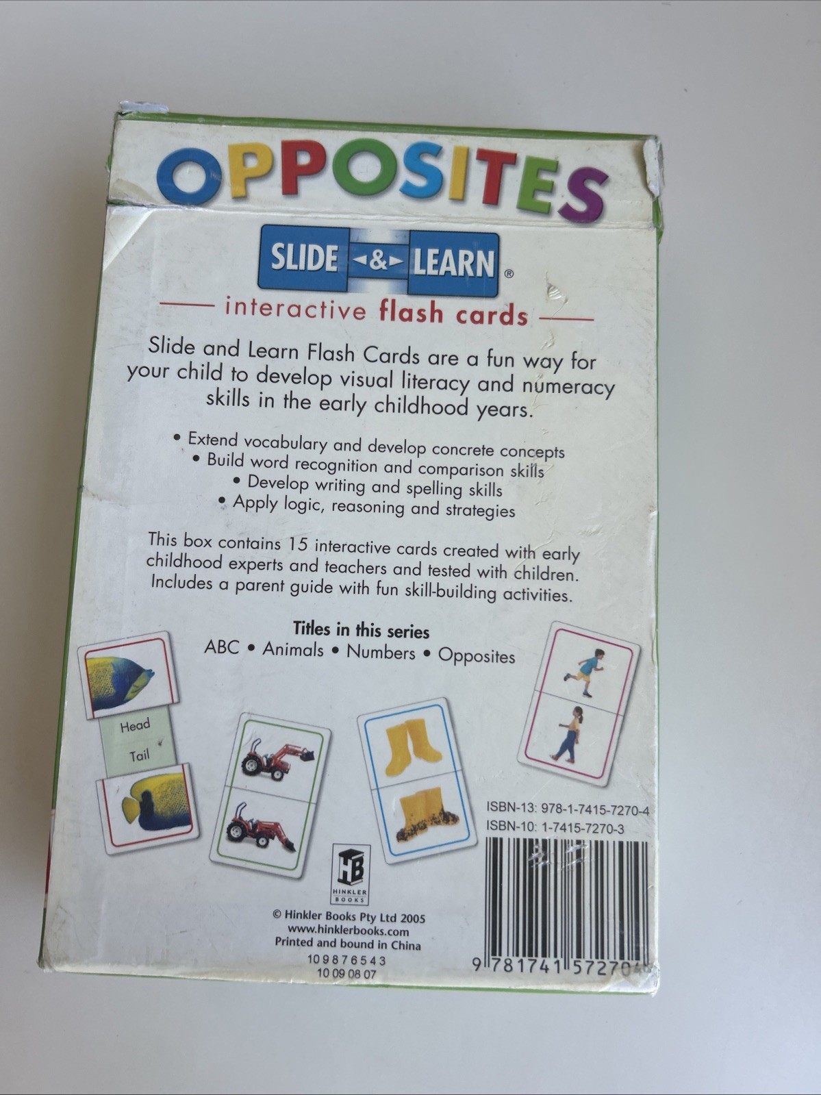 Hinkler Opposites Slide & Learn Interactive Flash Cards