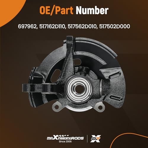 maXpeedingrods Front Steering Knuckle & Wheel Hub Bearing Assembly for Hyundai