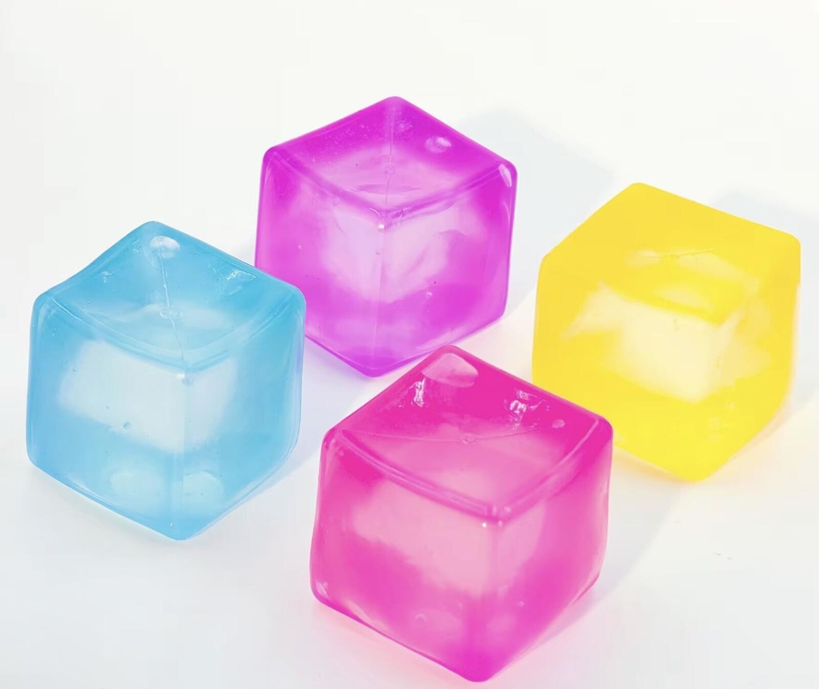 Super Solid Squish Cube Squeeze Ball Sensory Toy orange 3+ Years