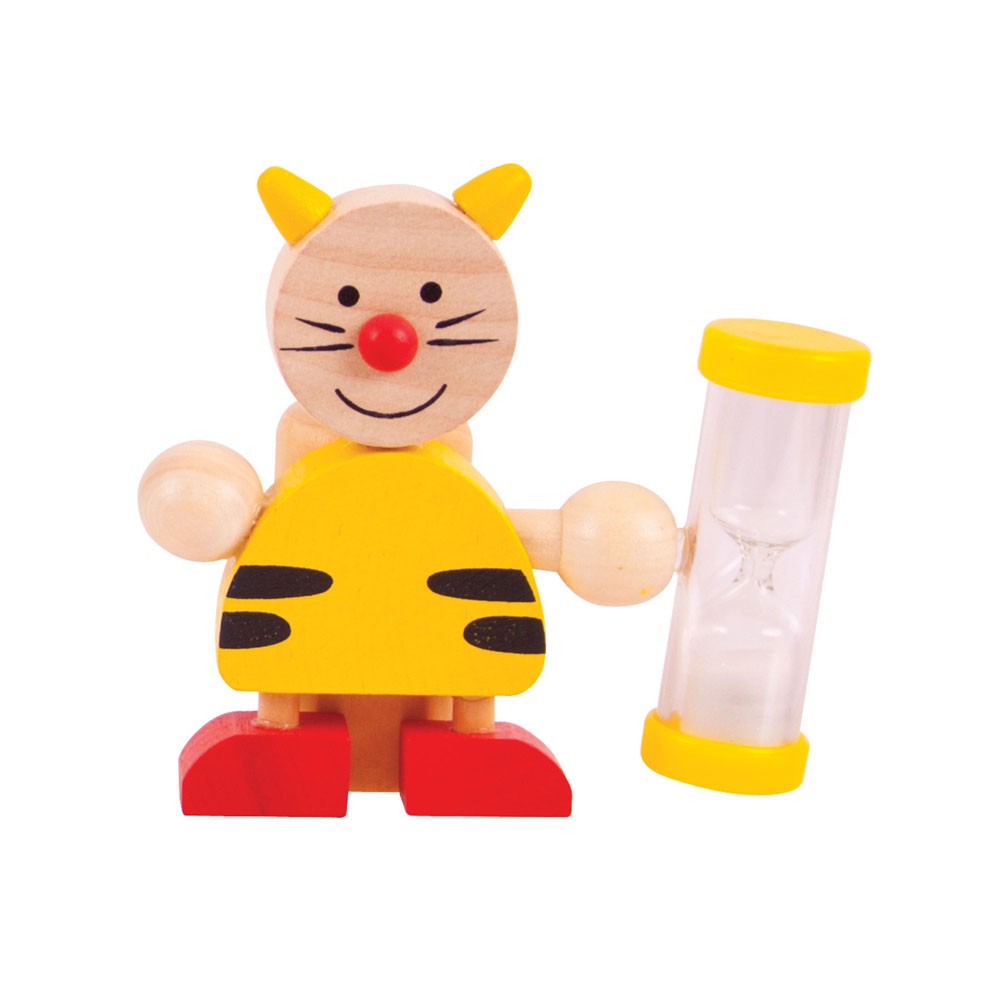 Bigjigs Toys Wooden Animal Tooth Brush Timers (Pack of 3) Teeth Cleaning Time