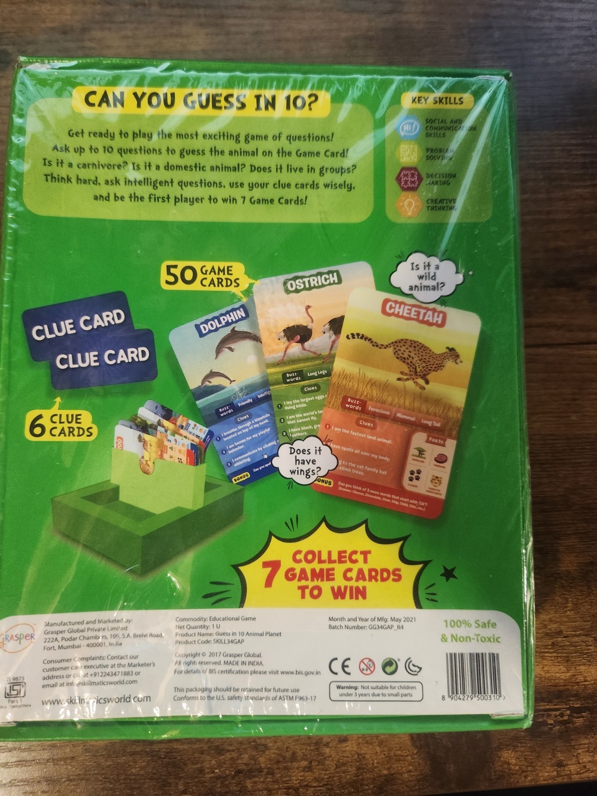 Skillmatics Guess In 10 Animal Planet The Quick Game Of Smart Questions NEW