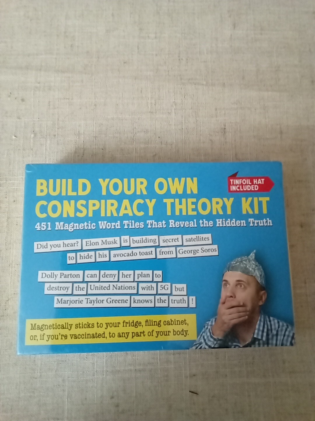 Build Your Own Conspiracy Theory Kit with 450 Magnetic Word Tiles – Sticks to Yo