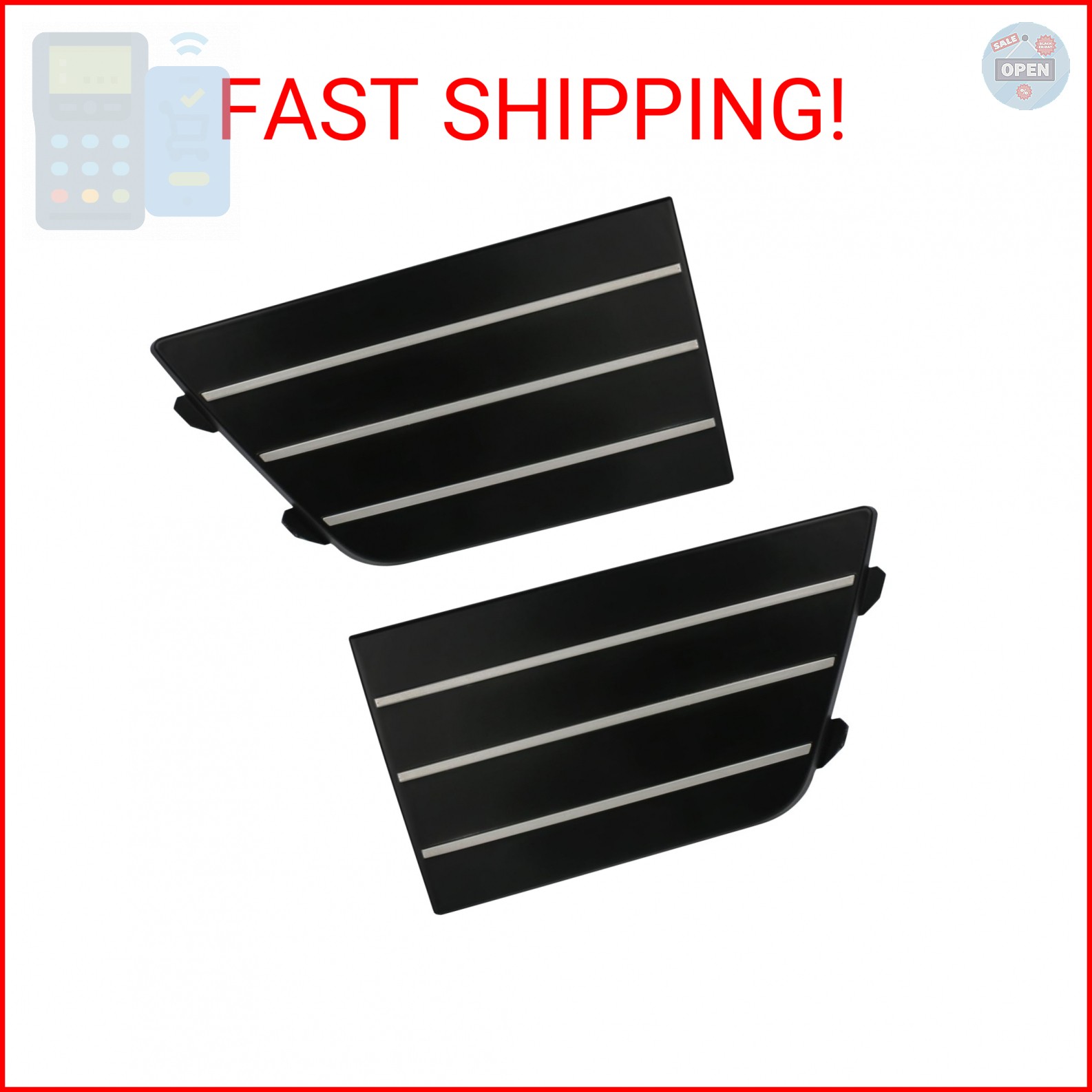 Front Lower Bumper Grill Grille Insert Cover Compatible with Lincoln MKS 2009-20