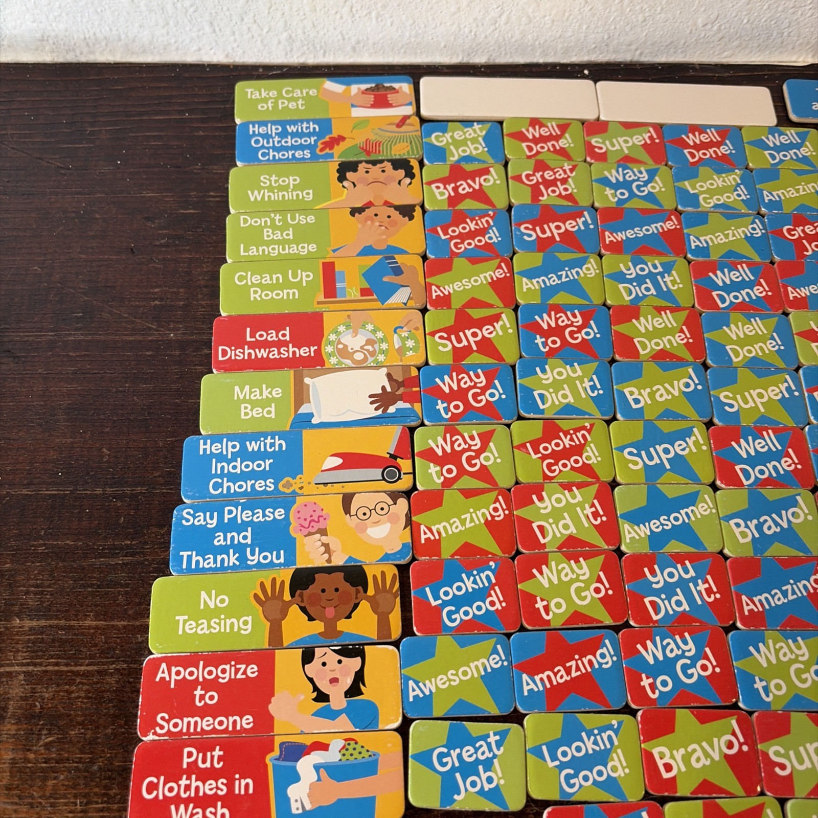 Kids Chore Reward Magnet Set Behavior Chart Praise Tasks Educational Lot