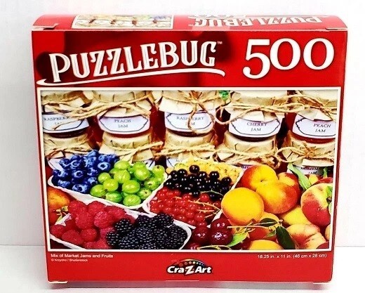 CRA-Z-ART 500PC PUZZLE JIGSAW SET MIX MARKET JAM FRUITS CARNIVAL CONCESSION NEW