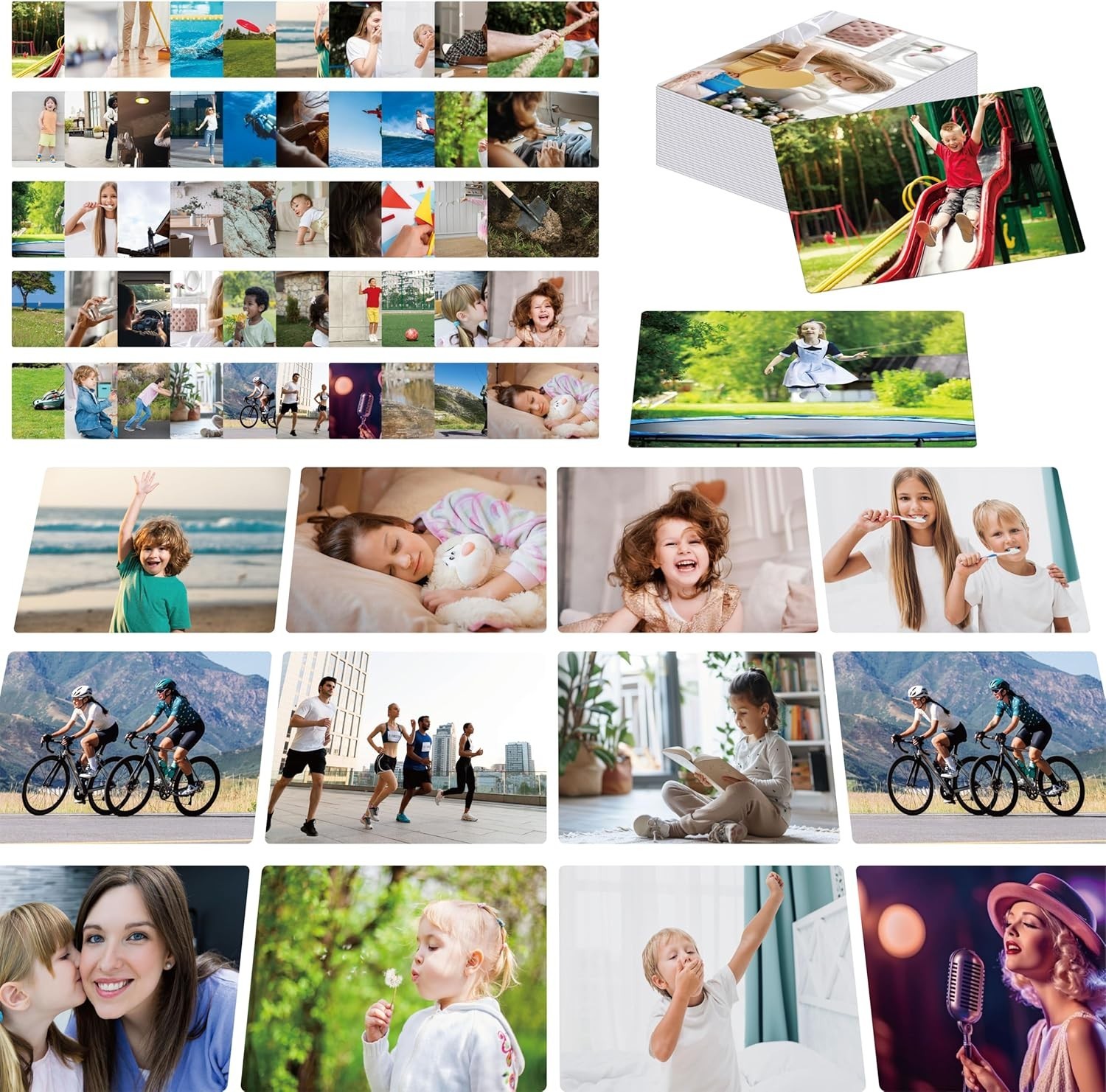 50 Verb Flashcards Picture Word Cards Language Learning ESL Speech Therapy
