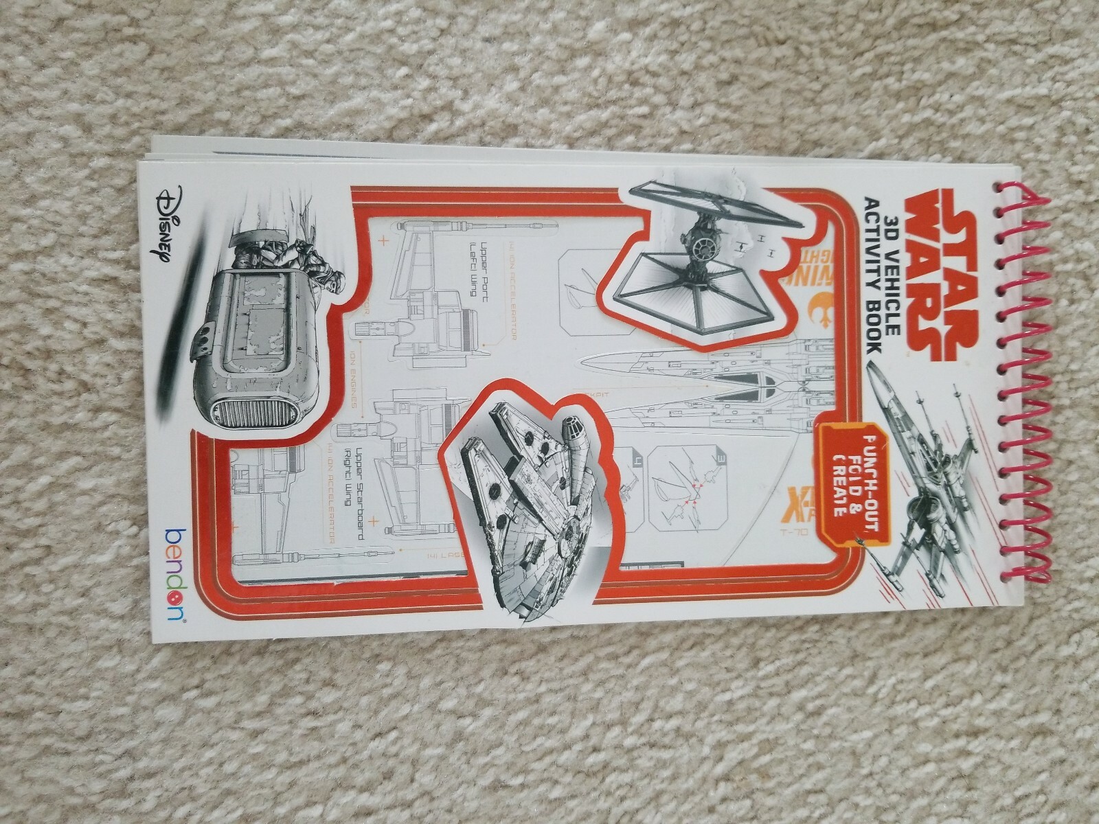 INCOMPLETE Star Wars Activity Set -coloring book, puch out paper model, stamps