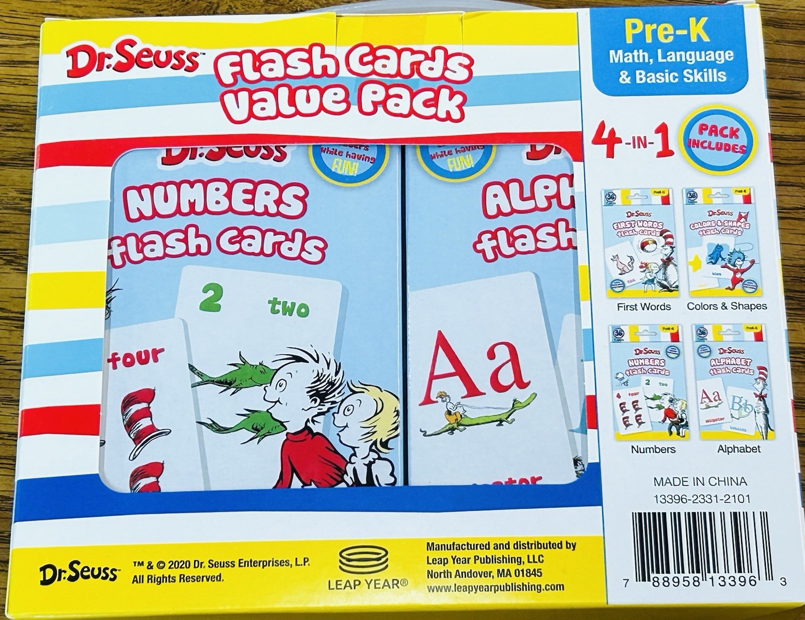 Dr Seuss Flash Cards Se 4 Boxes Pre-K 1st Words Colors Shapes Alphabet Numbers