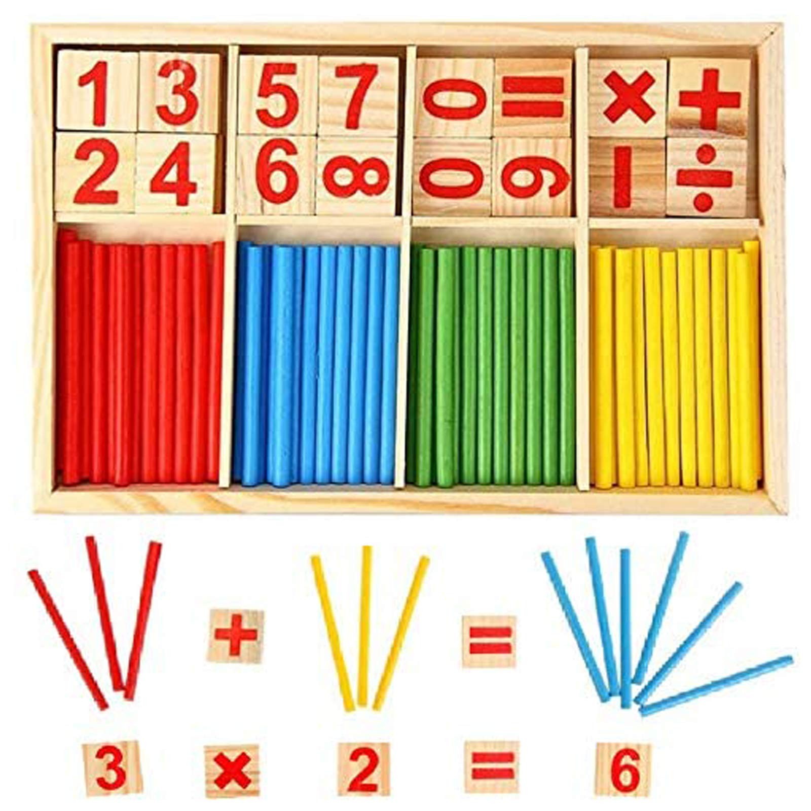 KUTOI Counting Number Blocks and Sticks | Montessori Toys for Medium, [Multi]