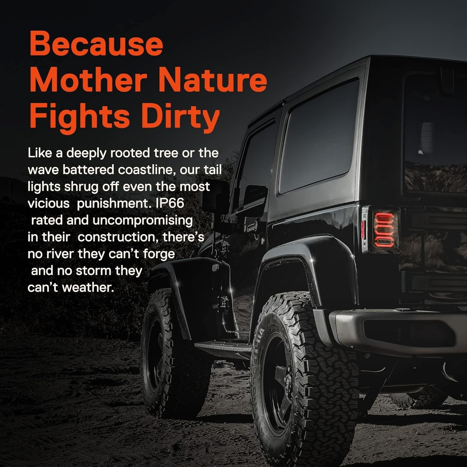 Tail Light for Jeep Wrangler [Hexagon Design] [Smoke Lens]Plug n Play 2007-2018
