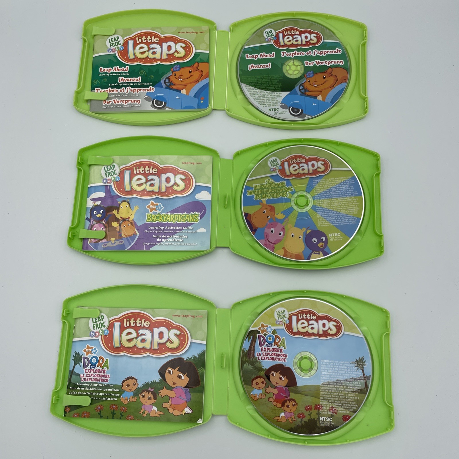 LeapFrog Little Leaps Learning System Interactive Educational DVD Games Lot of 3
